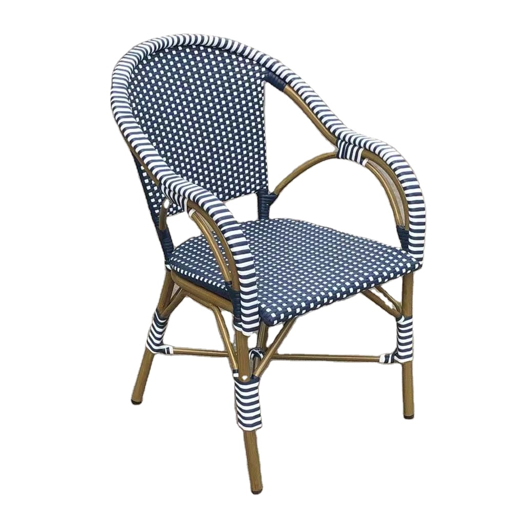 Navy rattan dining chairs