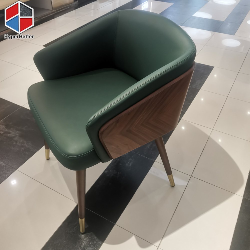 Walnut Dining Chair U-Shape Back