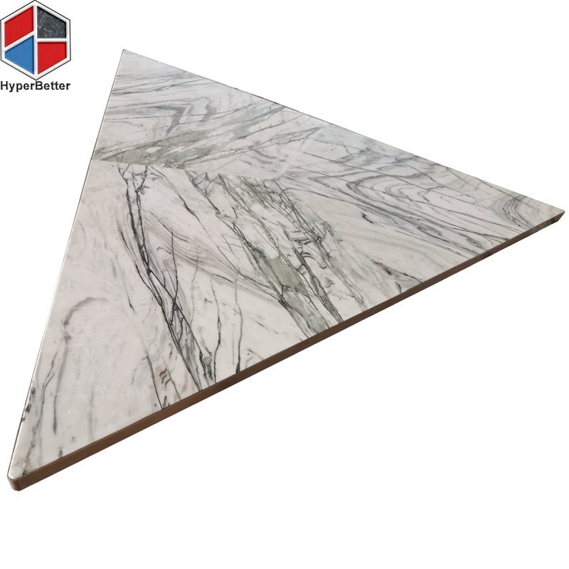 Big Triangular marble dining table top| Marble dining table factory