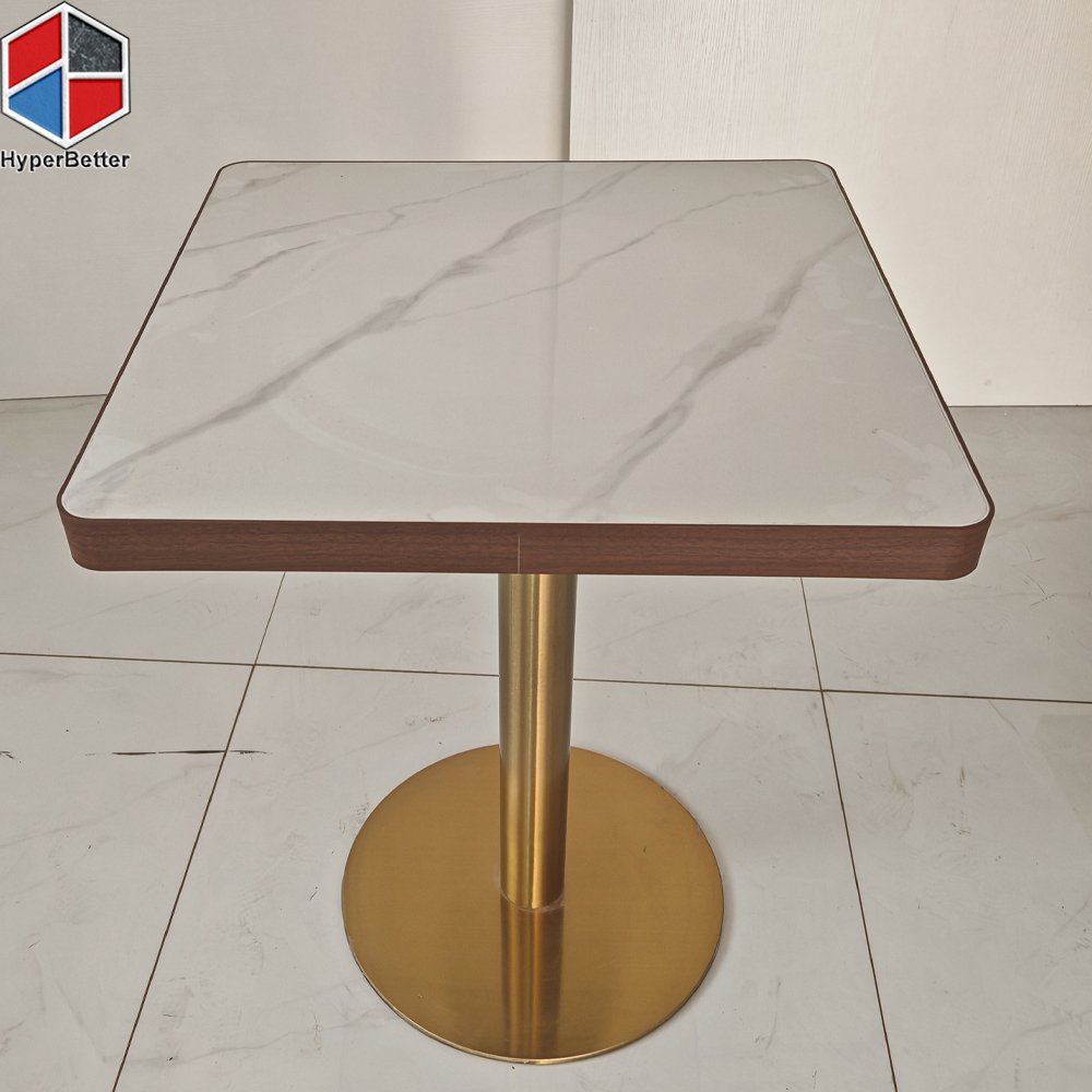 Wood Edge Sintered Stone Table