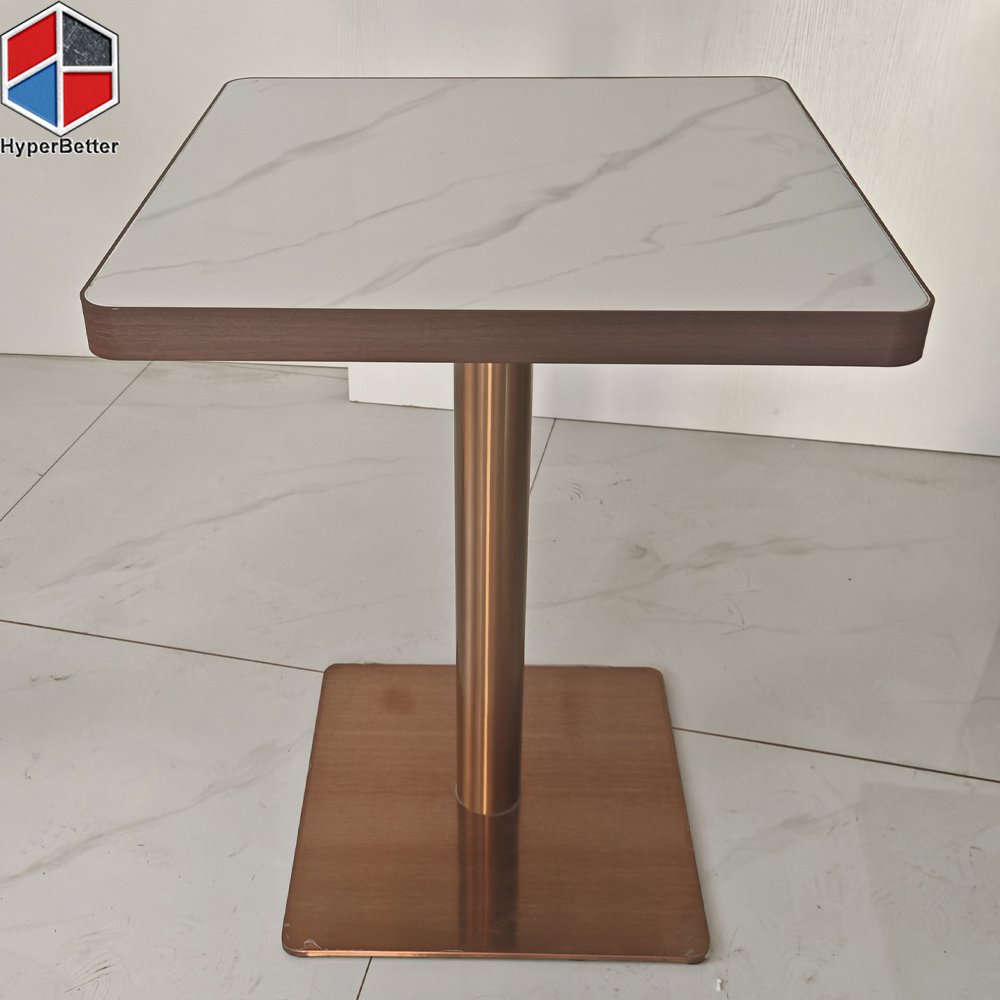 Wood Edge Sintered Stone Table