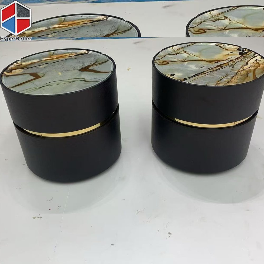 Green Marble Top Sofa Side Table