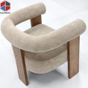 Camel Velvet Chair