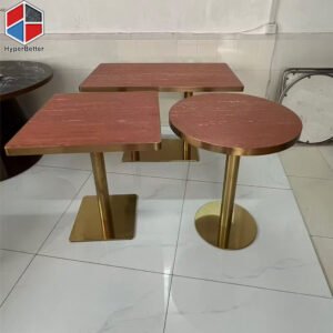Red Travertine Top Tables