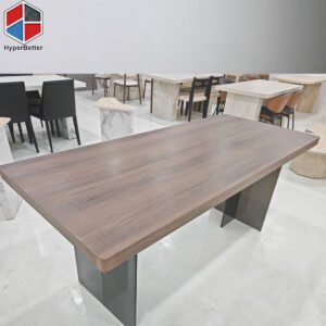Walnut Timber Sintered Stone Table