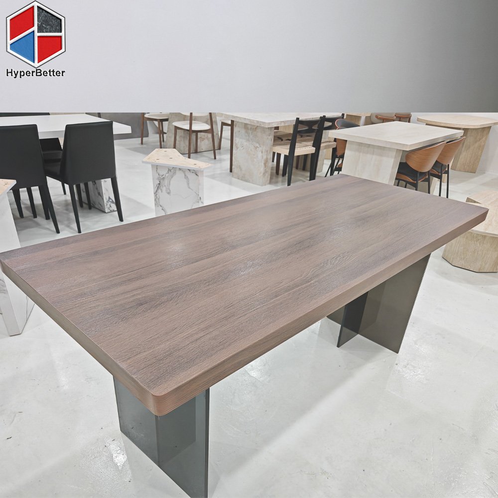 Walnut Timber Sintered Stone Table